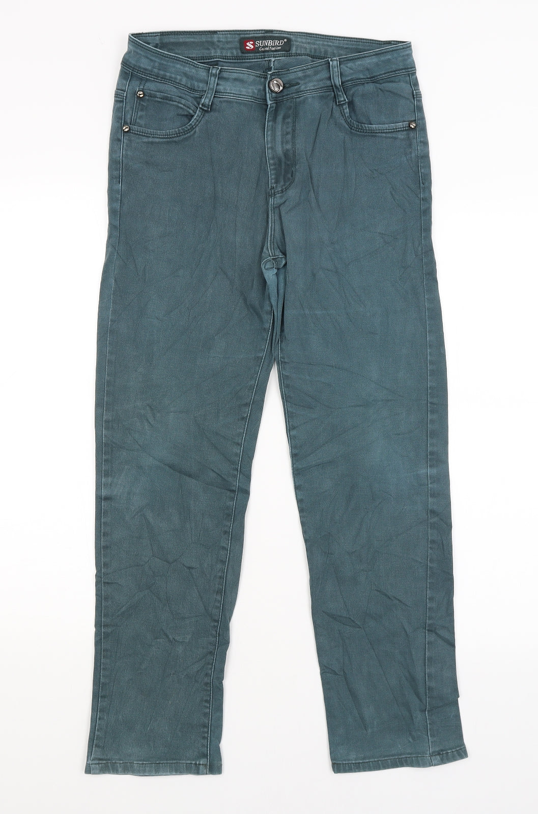 Womens UK Size 31 in Sunbird Regular Fit Straight Blue Jeans