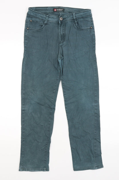 Womens UK Size 31 in Sunbird Regular Fit Straight Blue Jeans