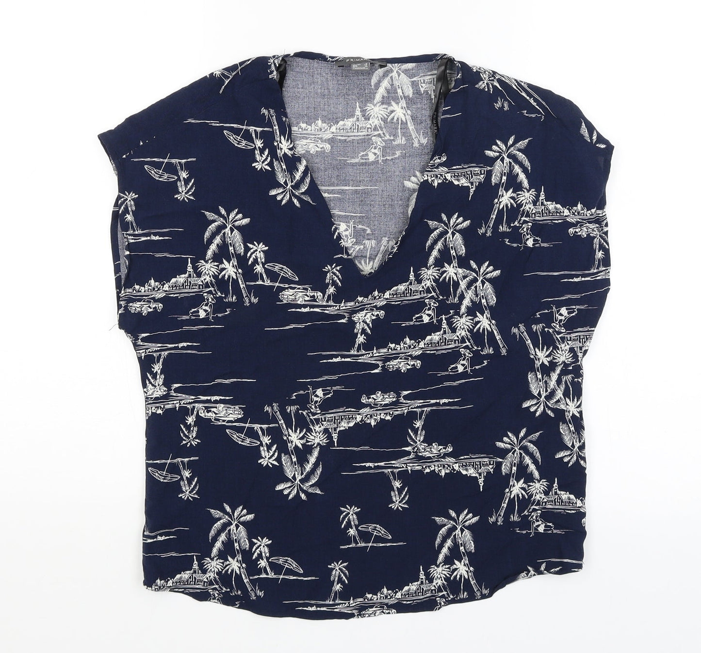 Primark Womens Blue   Basic T-Shirt Size 6