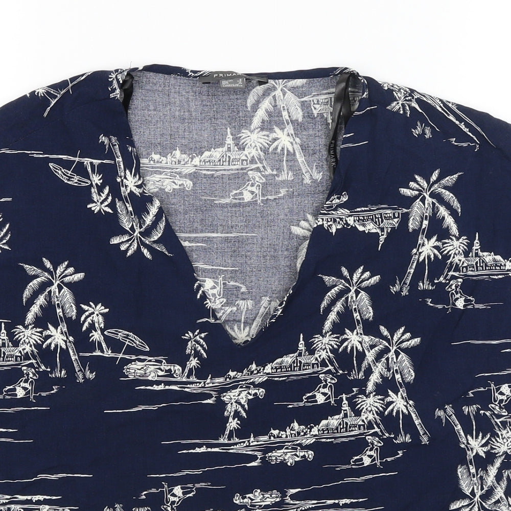 Primark Womens Blue   Basic T-Shirt Size 6