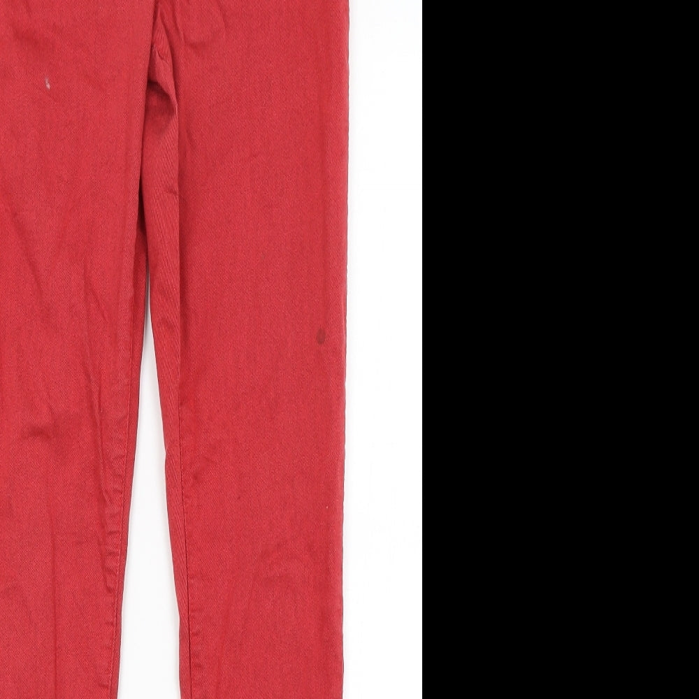 Dorothy Perkins Womens Red   Skinny Jeans Size 10 L20 in