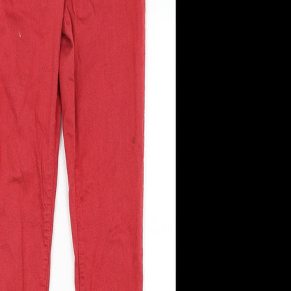 Dorothy Perkins Womens Red   Skinny Jeans Size 10 L20 in
