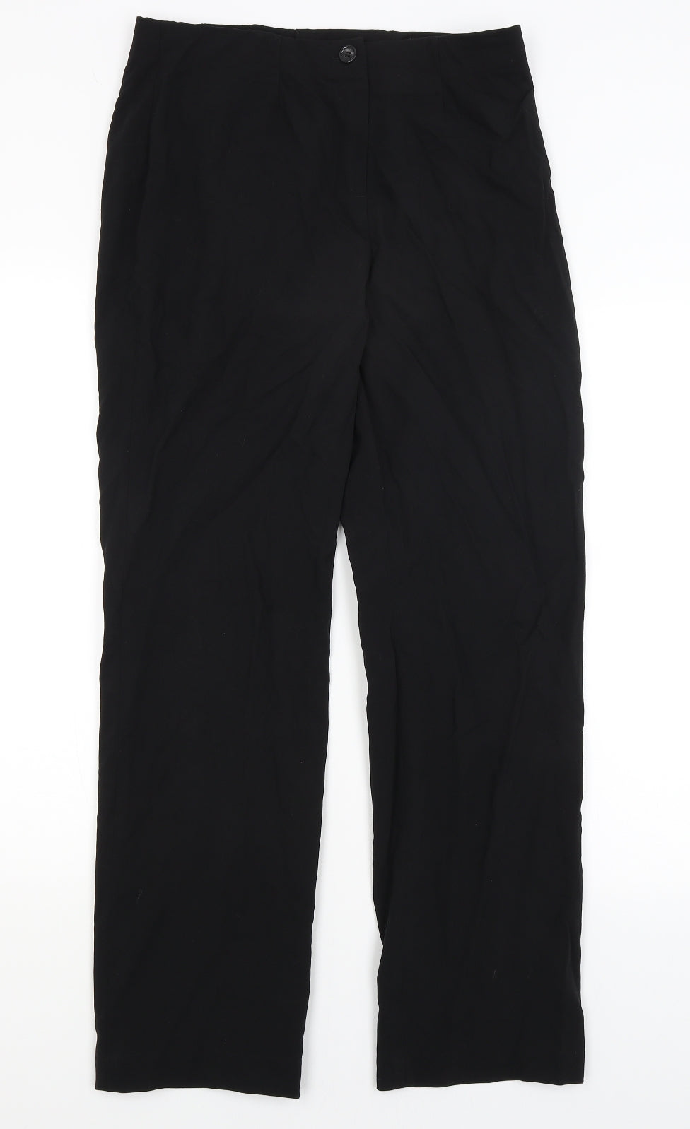Womens UK Size 10 Peruggi Regular Fit Dress Pants Black Trousers