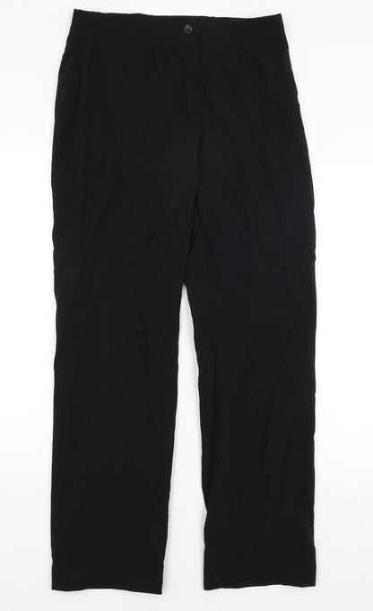 Womens UK Size 10 Peruggi Regular Fit Dress Pants Black Trousers