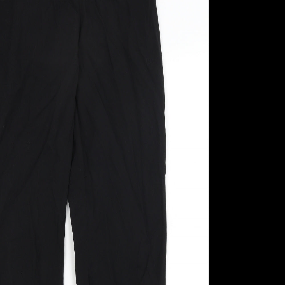 Womens UK Size 10 Peruggi Regular Fit Dress Pants Black Trousers