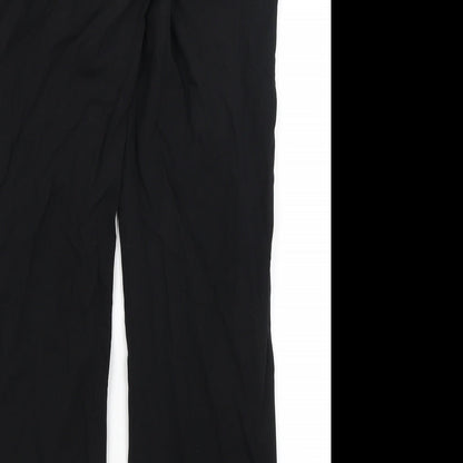 Womens UK Size 10 Peruggi Regular Fit Dress Pants Black Trousers