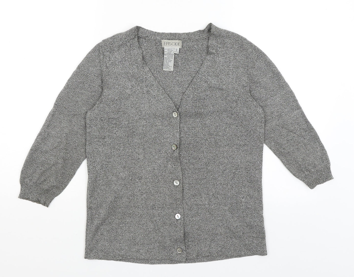 Womens UK Size M Episode Grey Cardigan Jumper