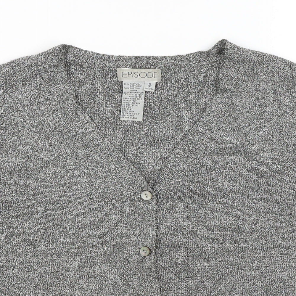 Womens UK Size M Episode Grey Cardigan Jumper