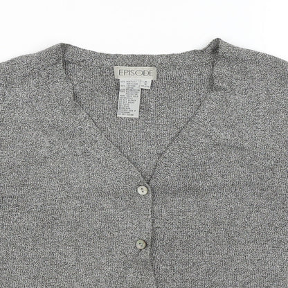 Womens UK Size M Episode Grey Cardigan Jumper