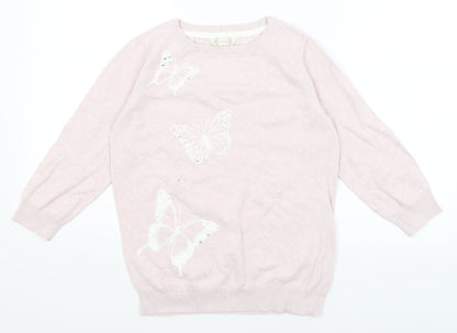 Authentic Womens Pink   Pullover Jumper Size 10  - Butterflies