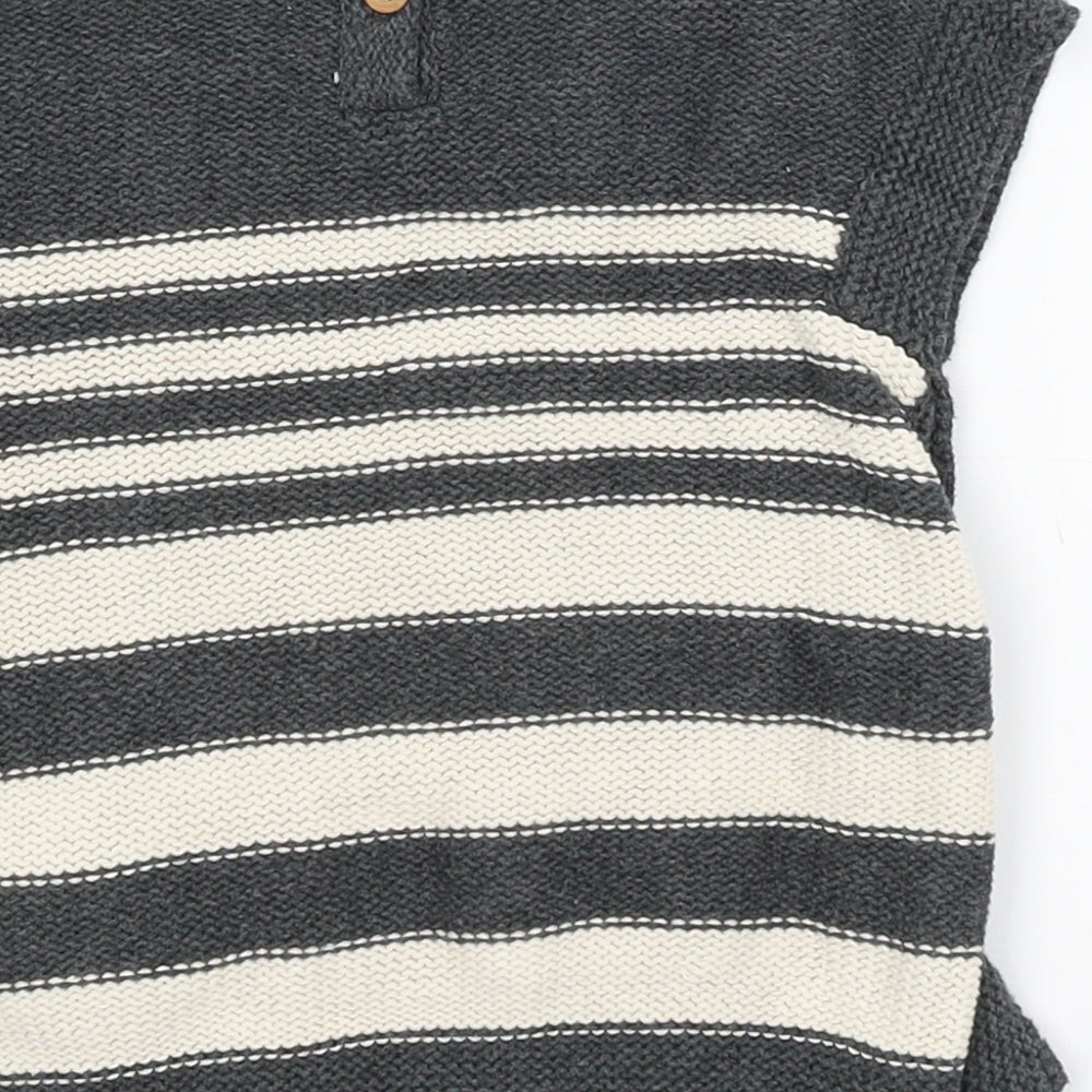 NEXT Baby Grey Striped  Pullover Jumper Size 9-12 Months