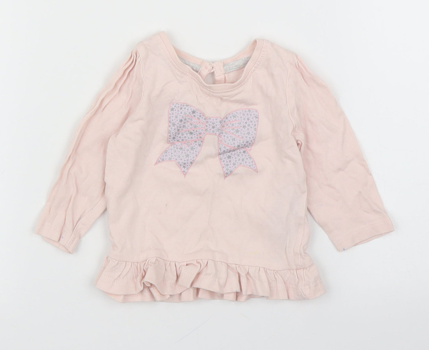 Primark Girls Pink   Basic T-Shirt Size 3-6 Months