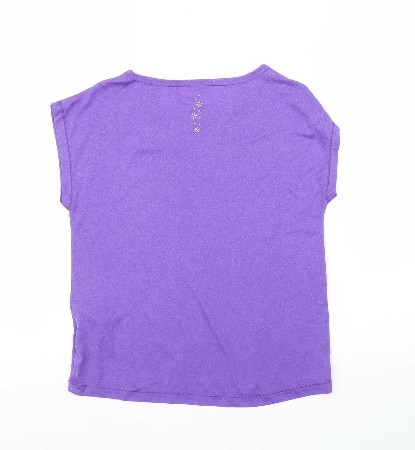 USA Pro Girls Purple   Basic T-Shirt Size 9-10 Years