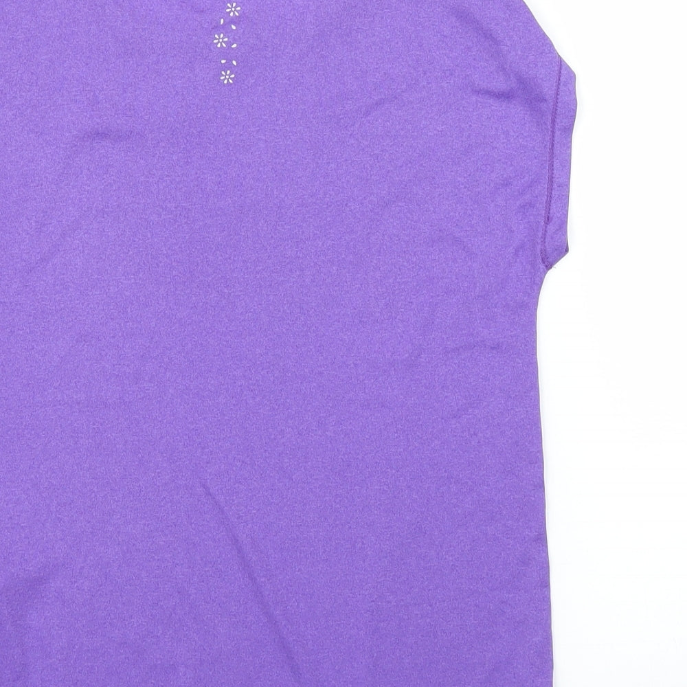 USA Pro Girls Purple   Basic T-Shirt Size 9-10 Years