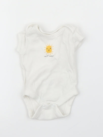 Primark Baby White   Babygrow One-Piece Size 0-3 Months