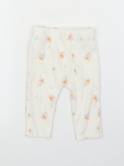 George Girls Beige Floral  Capri Leggings Size 3-6 Months