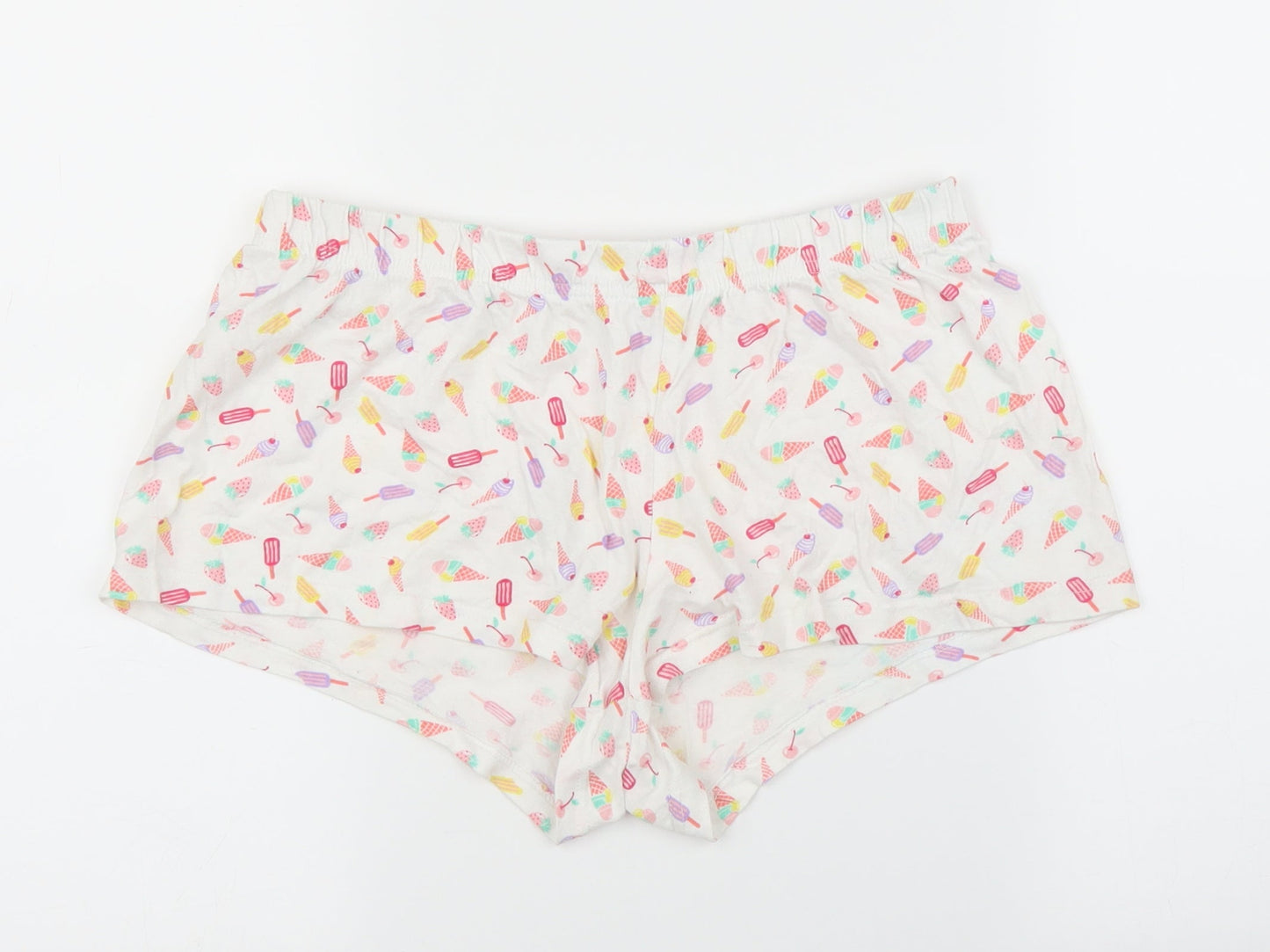 Primark Womens White   Cut-Off Shorts Size XS