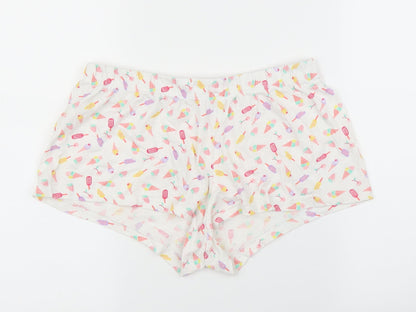 Primark Womens White   Cut-Off Shorts Size XS