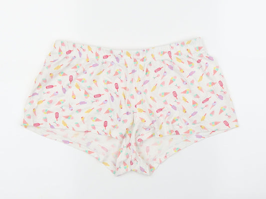 Primark Womens White   Cut-Off Shorts Size XS