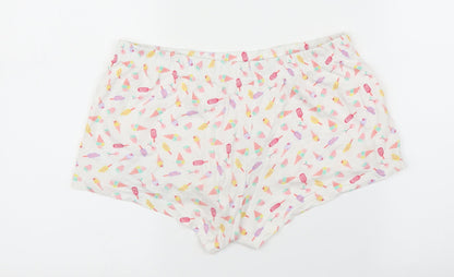 Primark Womens White   Cut-Off Shorts Size XS