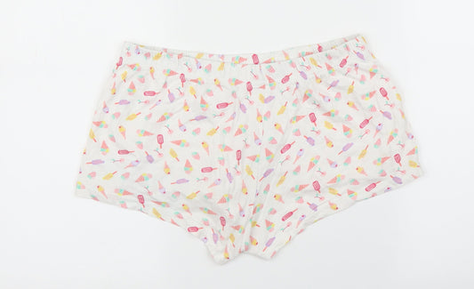 Primark Womens White   Cut-Off Shorts Size XS