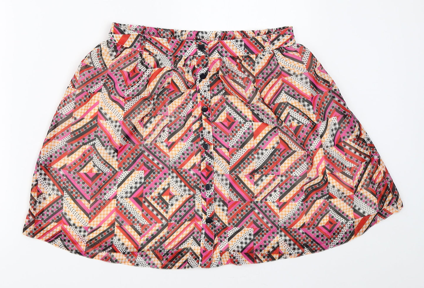 Atmosphere Womens Pink Geometric  Skater Skirt Size 6