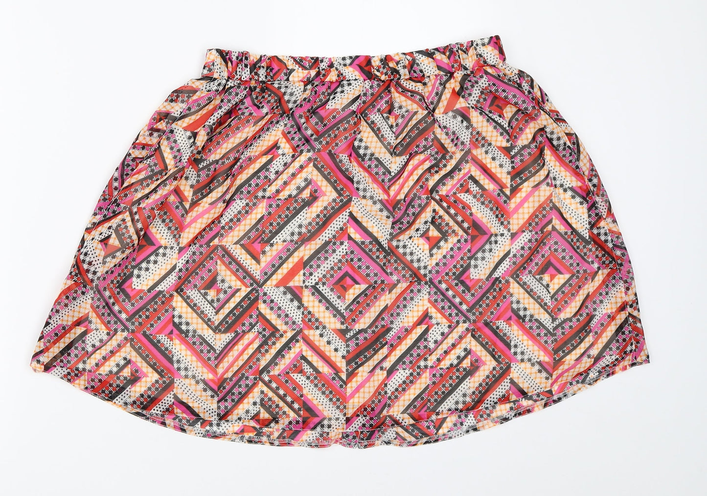 Atmosphere Womens Pink Geometric  Skater Skirt Size 6