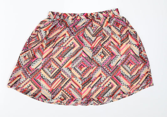 Atmosphere Womens Pink Geometric  Skater Skirt Size 6
