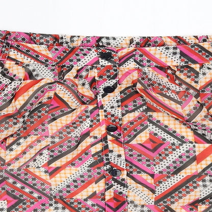 Atmosphere Womens Pink Geometric  Skater Skirt Size 6