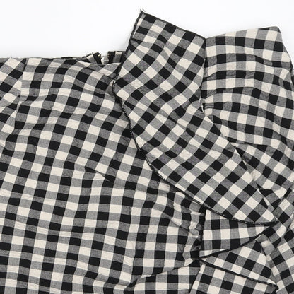 H&M Womens Black Check  Mini Skirt Size 42