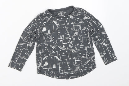 F&F Girls Grey   Basic T-Shirt Size 12-18 Months