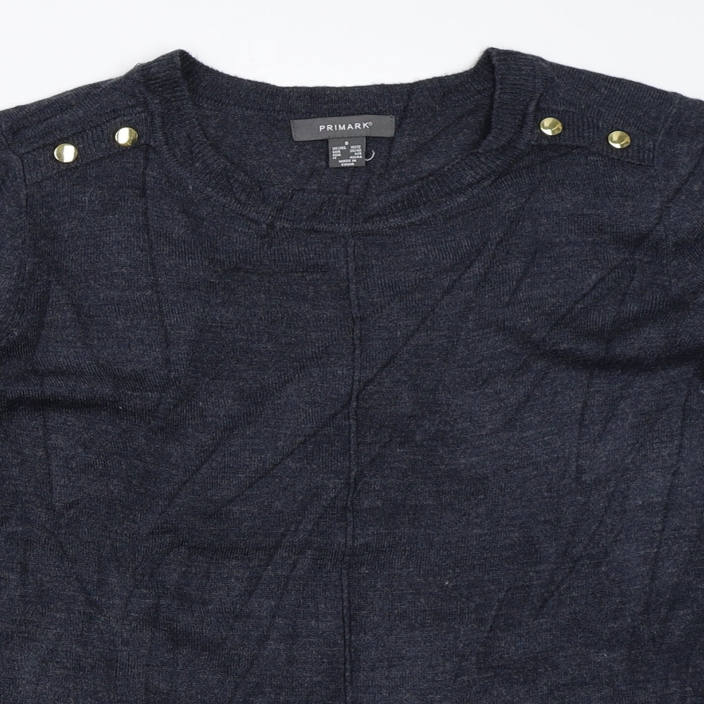 Primark Womens Blue   Pullover Jumper Size S