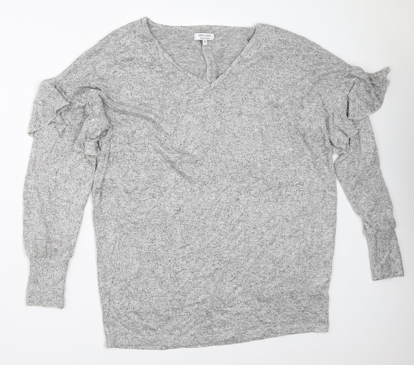 Womens UK Size 10 JD Williams Grey Pullover Jumper
