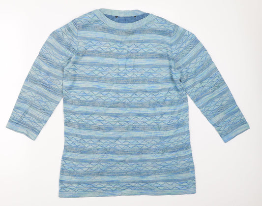 Womens UK Size 12 Bonmarché Blue Pullover Jumper