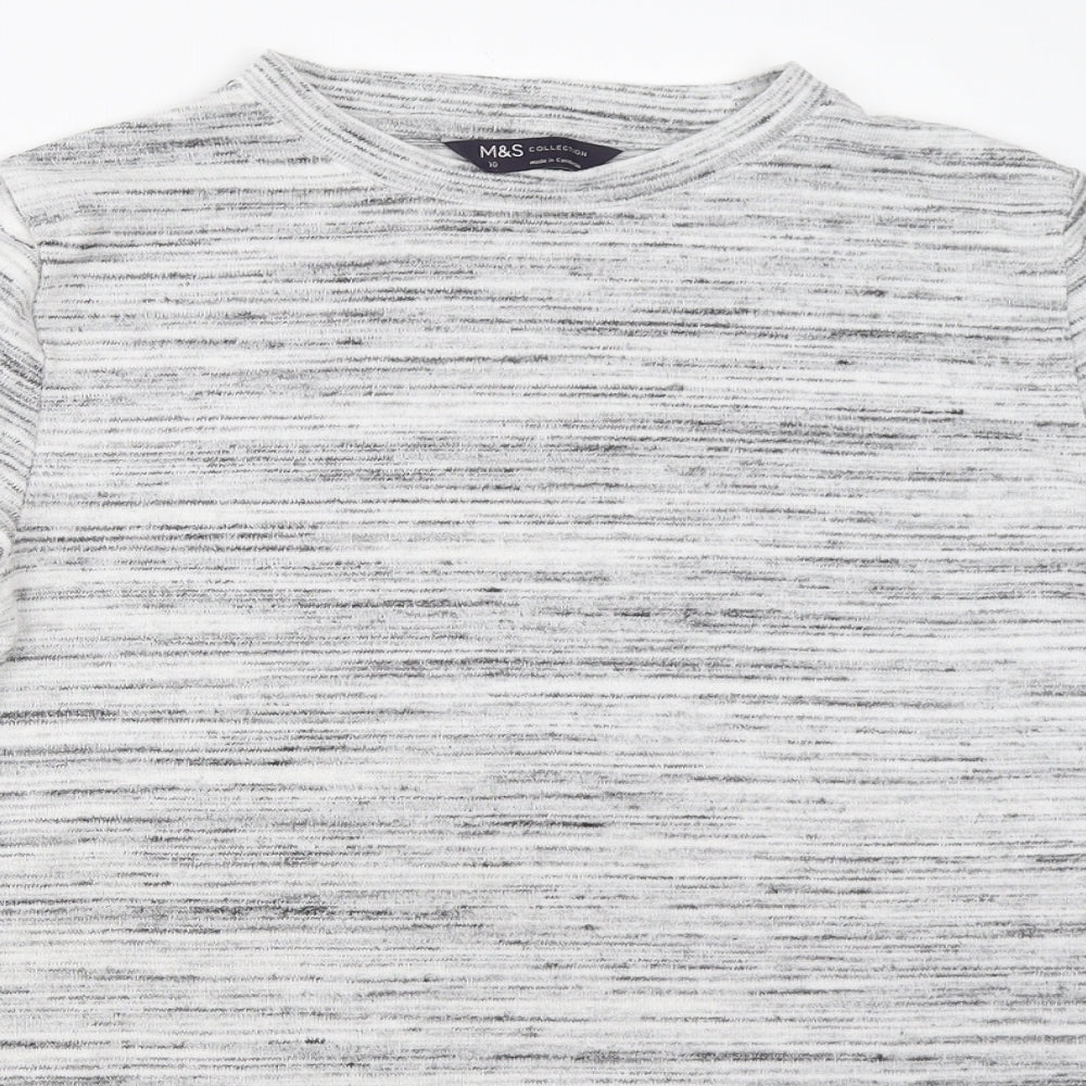 Womens UK Size 10 Marks and Spencer Grey Pullover Jumper