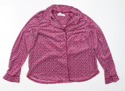 Carole Hochman Womens Pink Geometric  Top Pyjama Top Size M