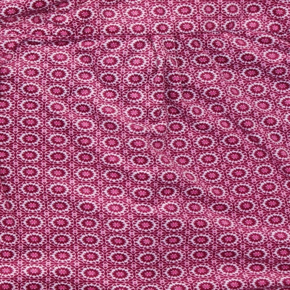 Carole Hochman Womens Pink Geometric  Top Pyjama Top Size M