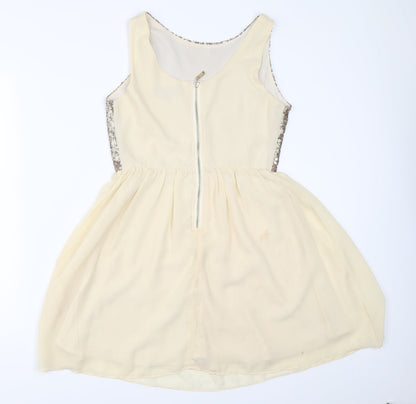 Rubee B Womens Beige   Skater Dress  Size 10