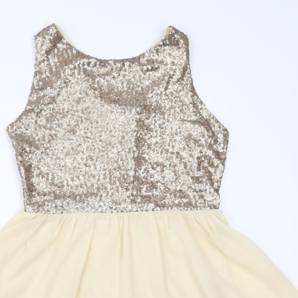 Rubee B Womens Beige   Skater Dress  Size 10