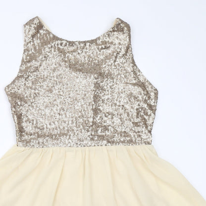 Rubee B Womens Beige   Skater Dress  Size 10