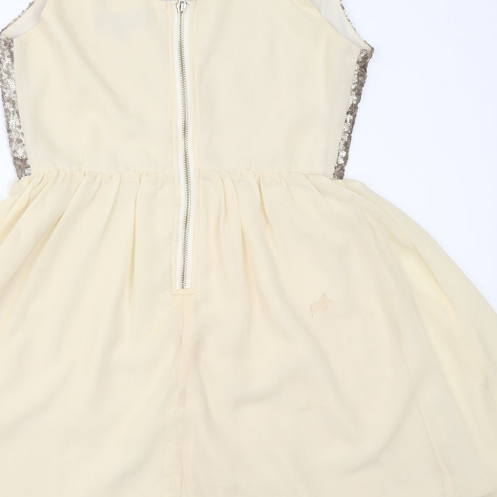 Rubee B Womens Beige   Skater Dress  Size 10