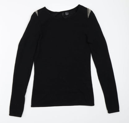 Womens UK Size 10 H&M Black Pullover Jumper