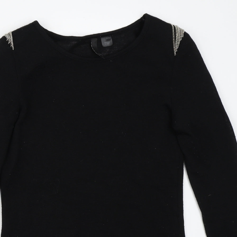 Womens UK Size 10 H&M Black Pullover Jumper