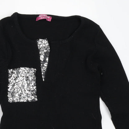 Dima Fashion Womens Black   Pullover Jumper Size S