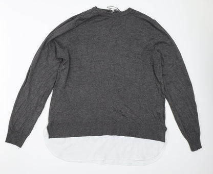 Womens UK Size 12 F&F Grey Pullover Jumper