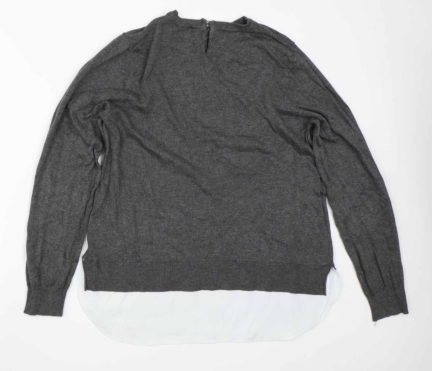 Womens UK Size 12 F&F Grey Pullover Jumper