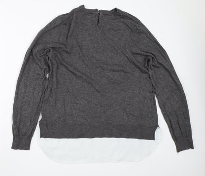 Womens UK Size 12 F&F Grey Pullover Jumper