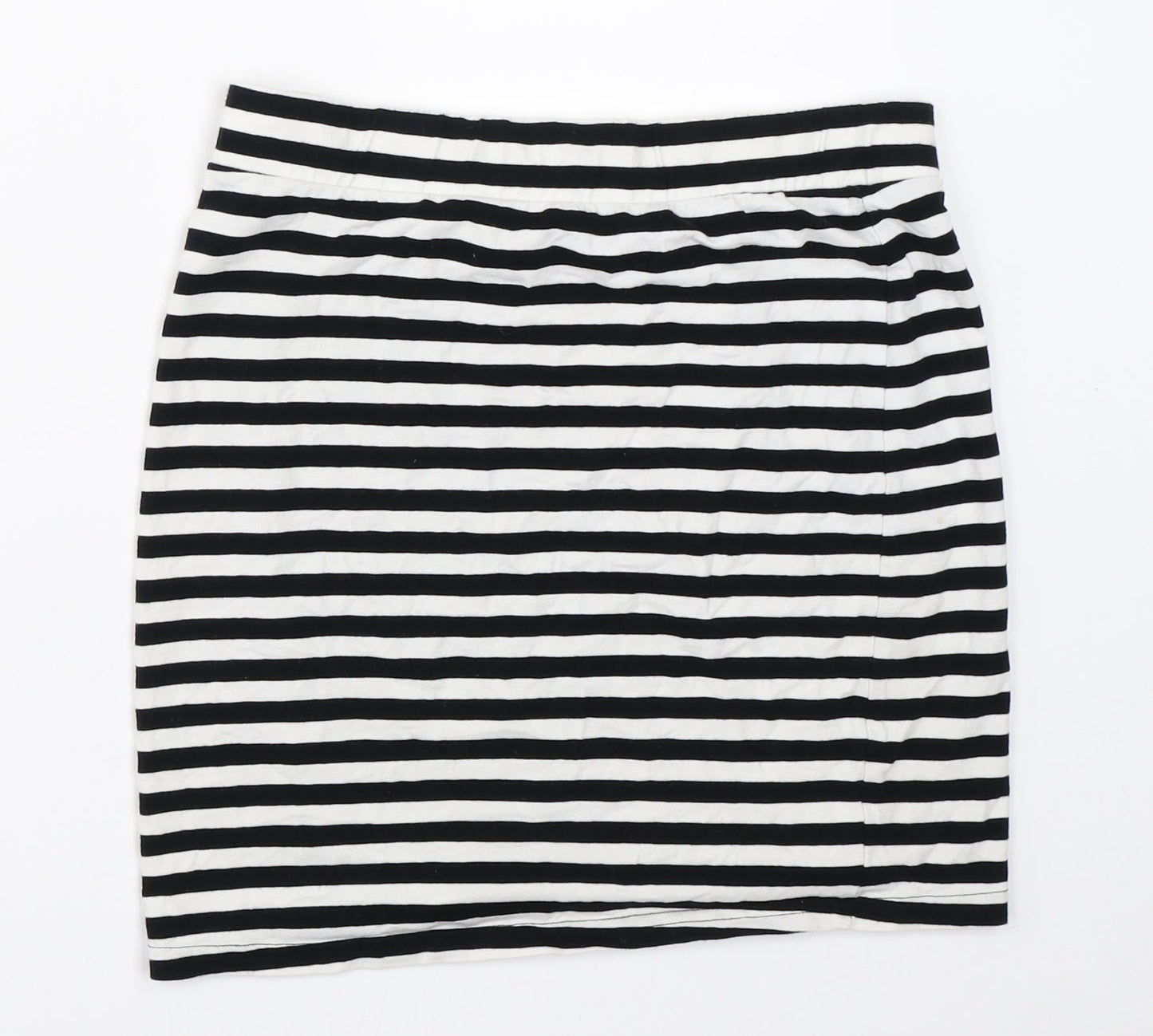 H&M Womens Black Striped  Mini Skirt Size S