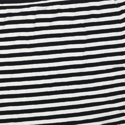 H&M Womens Black Striped  Mini Skirt Size S