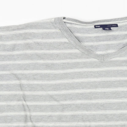 Gap  Womens Grey Striped  Pullover Jumper Size XL